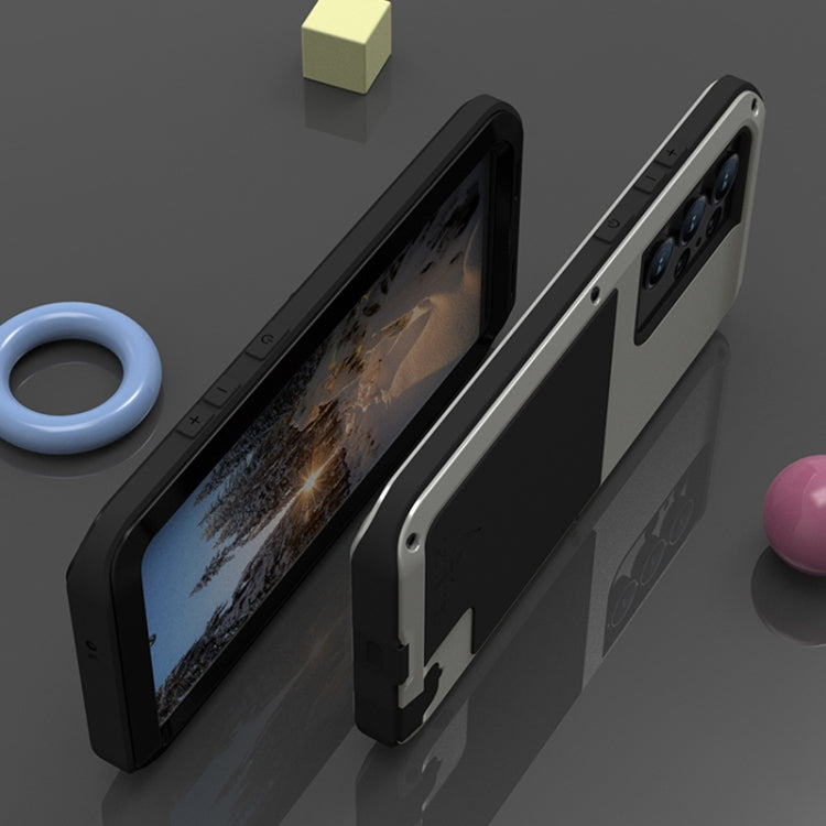 For Samsung Galaxy S23 Ultra 5G LOVE MEI Metal Shockproof Life Waterproof Dustproof Phone Case(Silver) - free shipping - PMC TechLife - Order now!