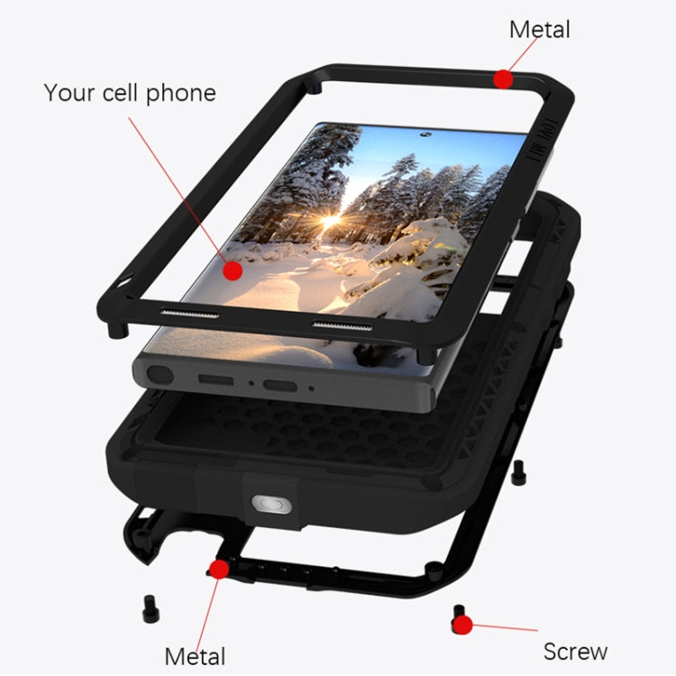 For Samsung Galaxy S23 Ultra 5G LOVE MEI Metal Shockproof Life Waterproof Dustproof Phone Case(White) - Galaxy S23 Ultra 5G Cases by LOVE MEI | Online Shopping South Africa | PMC TechLife | Buy Now Pay Later Mobicred