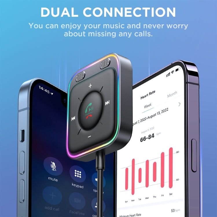 JOYROOM JR-CB3 Bluetooth 5.3 Car Wireless Receiver(Black) - free shipping - PMC TechLife - Order now!