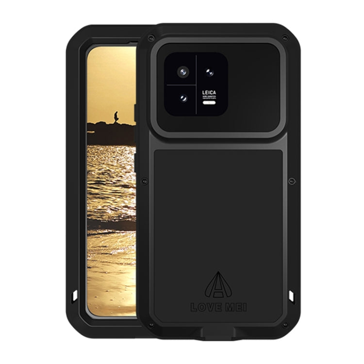 For Xiaomi 13 LOVE MEI Metal Shockproof Life Waterproof Dustproof Phone Case(Black) - free shipping - PMC TechLife - Order now!