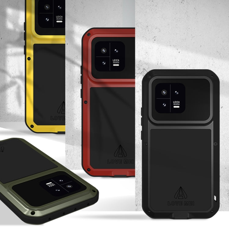 For Xiaomi 13 LOVE MEI Metal Shockproof Life Waterproof Dustproof Phone Case(Black) - free shipping - PMC TechLife - Order now!