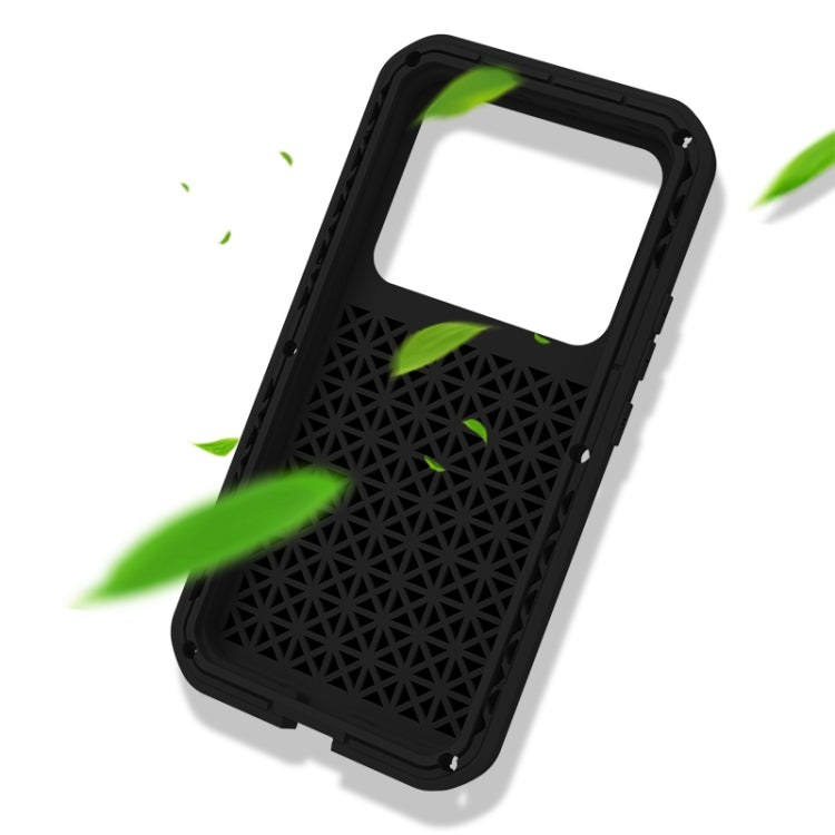 For Xiaomi 13 Pro LOVE MEI Metal Shockproof Life Waterproof Dustproof Phone Case(Black) - free shipping - PMC TechLife - Order now!