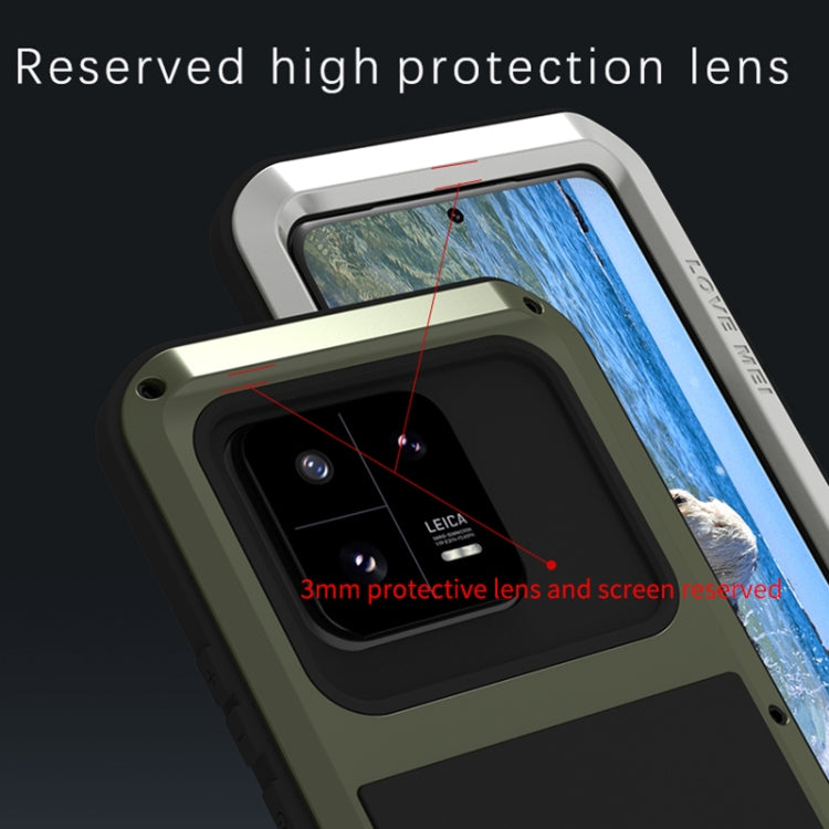 For Xiaomi 13 Pro LOVE MEI Metal Shockproof Life Waterproof Dustproof Phone Case(Black) - free shipping - PMC TechLife - Order now!