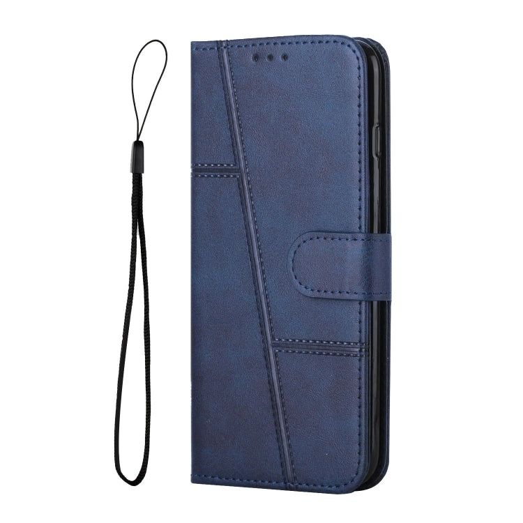 For Tecno Spark Go 2023 Stitching Calf Texture Buckle Leather Phone Case(Blue) - free shipping - PMC TechLife - Order now!