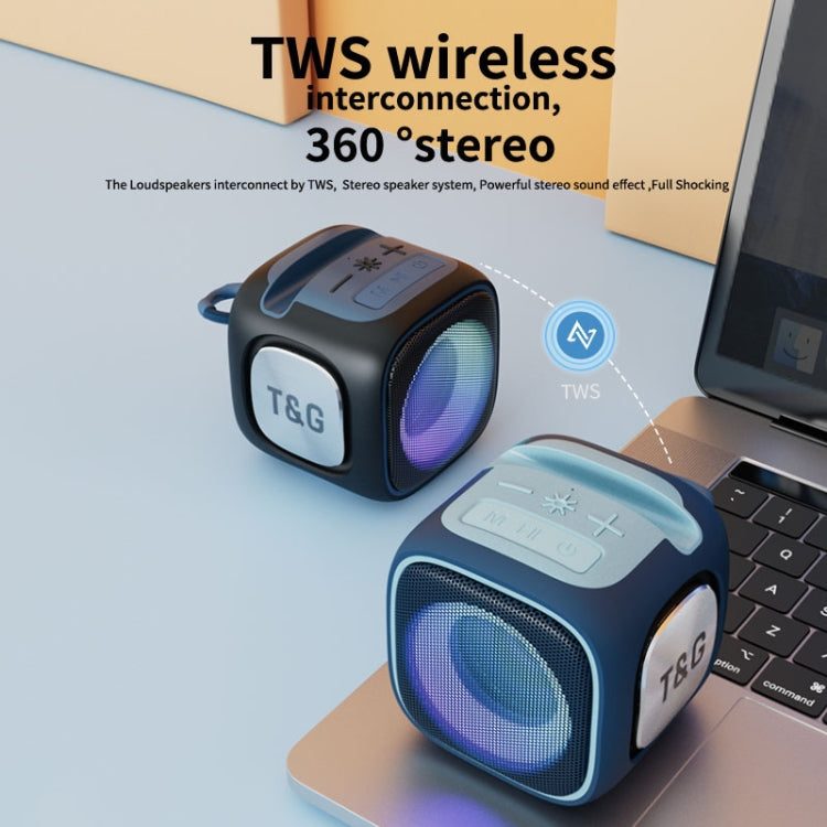 T&G TG359 Portable Outdoor LED Wireless Bluetooth Speaker(Blue) - Mini Speaker by T&G | Online Shopping South Africa | PMC TechLife | Buy Now Pay Later Mobicred