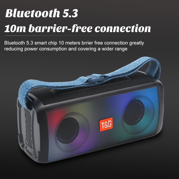 T&G TG345 Portable Outdoor Color LED Wireless Bluetooth Speaker(Black) - free shipping - PMC TechLife - Order now!