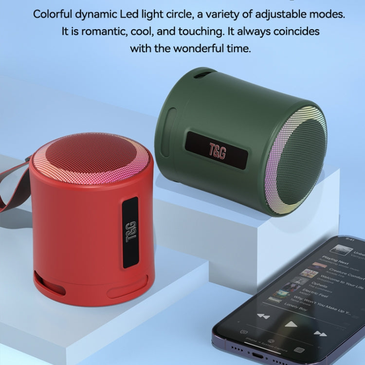 T&G TG373 Outdoor Portable LED Light RGB Multicolor Wireless Bluetooth Speaker Subwoofer(Grey) - free shipping - PMC TechLife - Order now!