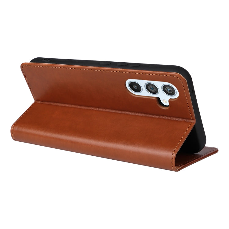 For Samsung Galaxy A54 5G Fierre Shann PU Genuine Leather Texture Leather Phone Case(Brown) - Galaxy Phone Cases by FIERRE SHANN | Online Shopping South Africa | PMC TechLife | Buy Now Pay Later Mobicred