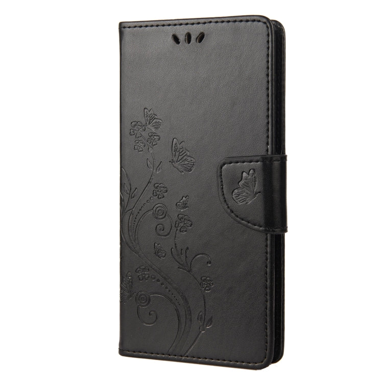 For Xiaomi Redmi Note 12 Pro 5G Global Butterfly Flower Pattern Leather Phone Case(Black) - free shipping - PMC TechLife - Order now!