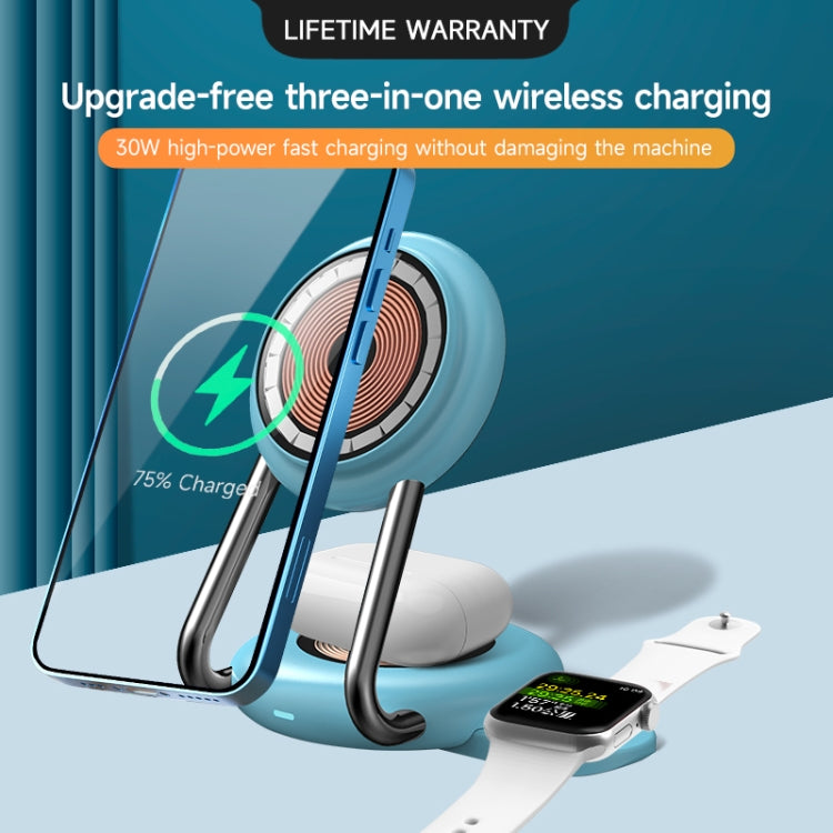 N21 15W 3 in 1 Transparent Magnetic Wireless Charger(Black) -  by PMC TechLife | Online Shopping South Africa | PMC TechLife