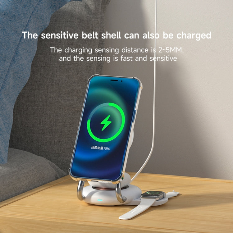 N21 15W 3 in 1 Transparent Magnetic Wireless Charger(White) - free shipping - PMC TechLife - Order now!