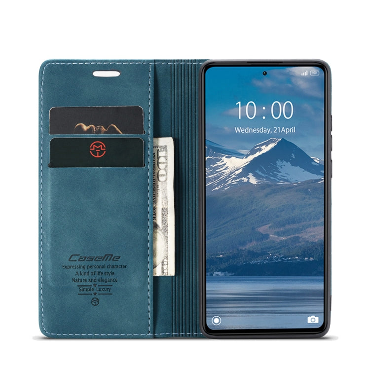 For Xiaomi Redmi Note 12 5G / Poco X5 CaseMe 013 Multifunctional Horizontal Flip Leather Phone Case(Blue) - free shipping - PMC TechLife - Order now!