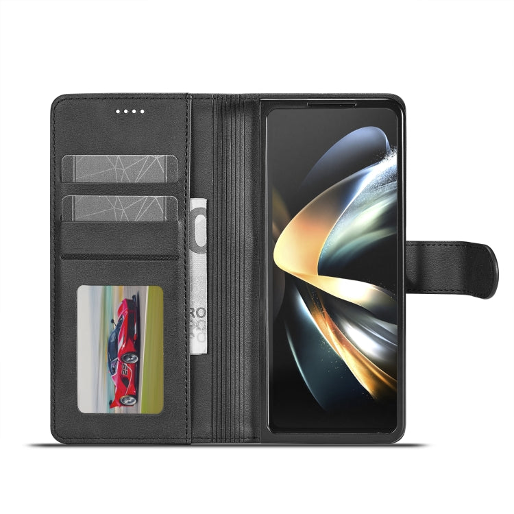For Samsung Galaxy Z Fold5 5G LC.IMEEKE Calf Texture Leather Phone Case(Black) - free shipping - PMC TechLife - Order now!