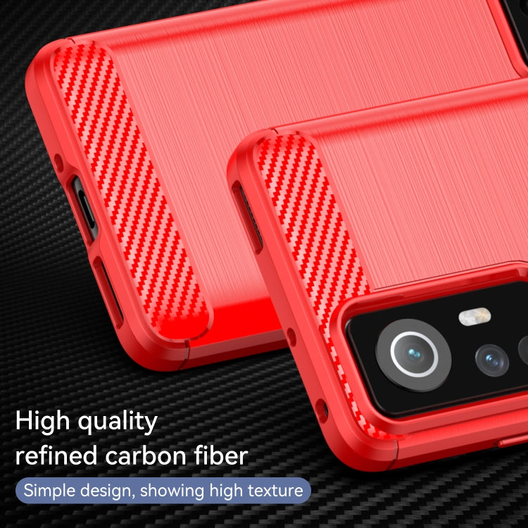 For Xiaomi Redmi 12S Brushed Texture Carbon Fiber TPU Phone Case(Red) - free shipping - PMC TechLife - Order now!