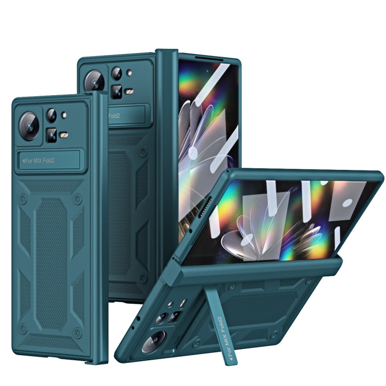 For Xiaomi Mix Fold 2 Hinge All-inclusive Magnetic Phone Case with Stand(Green) - Xiaomi Cases by PMC TechLife | Online Shopping South Africa | PMC TechLife
