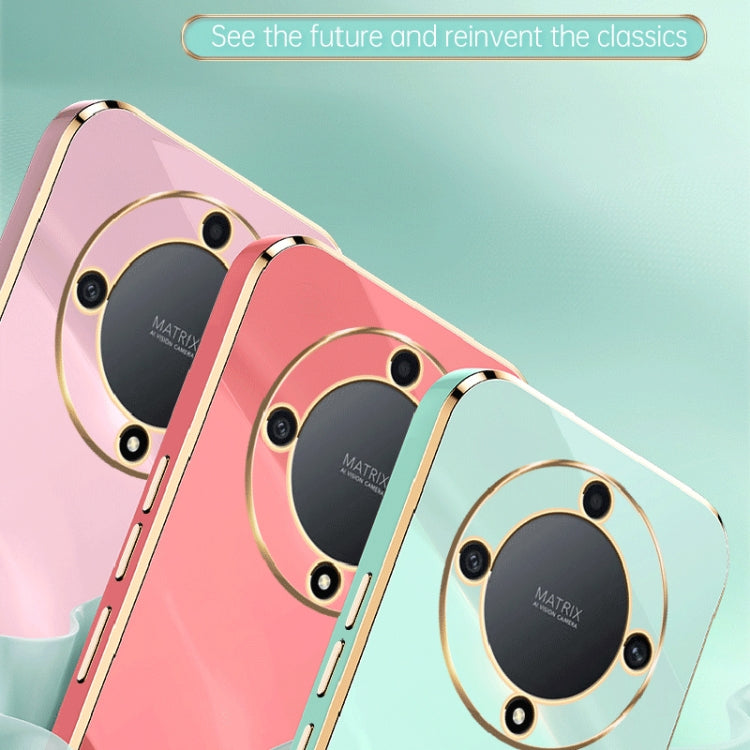 For Honor X9a 5G XINLI Straight Edge 6D Electroplate TPU Phone Case(White) - Honor Cases by XINLI | Online Shopping South Africa | PMC TechLife | Buy Now Pay Later Mobicred