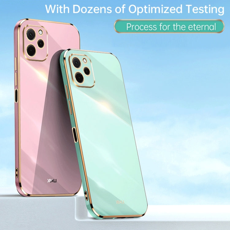 For Huawei nova Y61 XINLI Straight Edge 6D Electroplate TPU Phone Case(Mint Green) - Huawei Cases by XINLI | Online Shopping South Africa | PMC TechLife | Buy Now Pay Later Mobicred