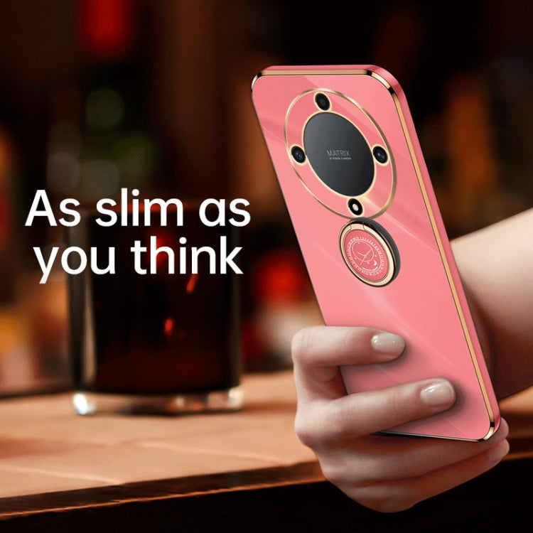 For Honor X9a 5G XINLI Straight Edge 6D Electroplate TPU Phone Case with Ring Holder(White) - free shipping - PMC TechLife - Order now!
