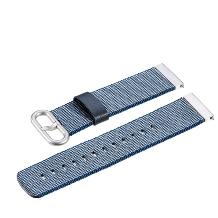 Compatible with Garmin Vivoactive 3 Nylon Watch Band with Buckle(Blue) - Watch Bands by PMC TechLife | Online Shopping South Africa | PMC TechLife | Buy Now Pay Later Mobicred