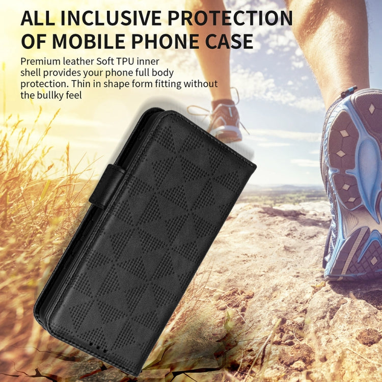 For Asus ROG Phone 3 Strix / 3 ZS661KL Symmetrical Triangle Leather Phone Case(Black) - ASUS Cases by PMC TechLife | Online Shopping South Africa | PMC TechLife | Buy Now Pay Later Mobicred