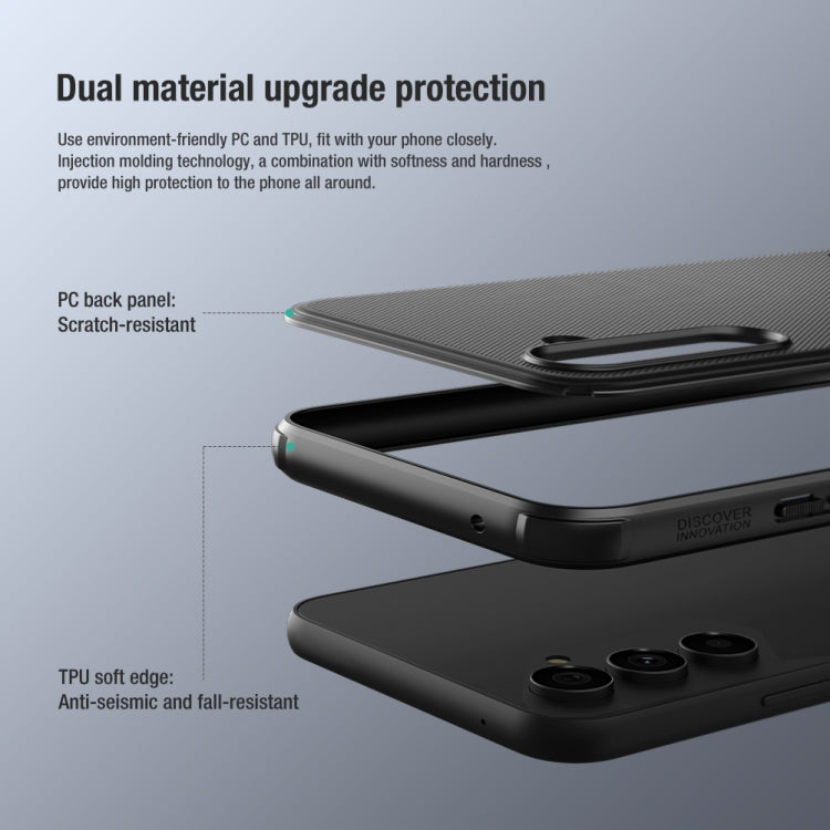 For Samsung Galaxy A54 5G NILLKIN Super Frosted Shield Pro PC + TPU Phone Case(Black) - Galaxy Phone Cases by NILLKIN | Online Shopping South Africa | PMC TechLife | Buy Now Pay Later Mobicred