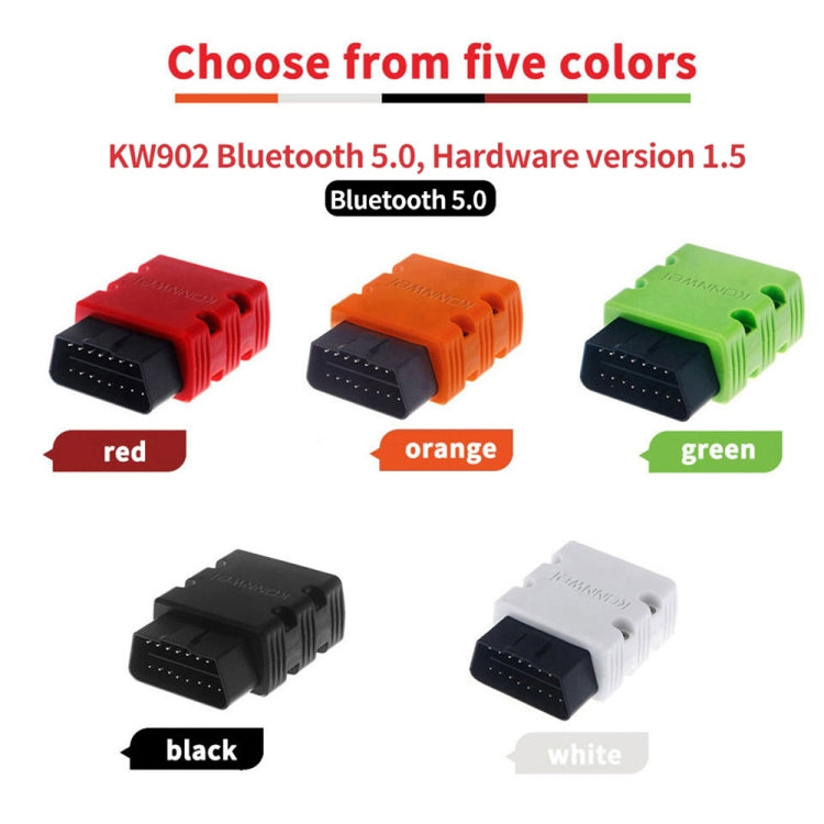 KONNWEI KW902 Bluetooth 5.0 OBD2 Car Fault Diagnostic Scan Tools Support IOS / Android(Black) - free shipping - PMC TechLife - Order now!