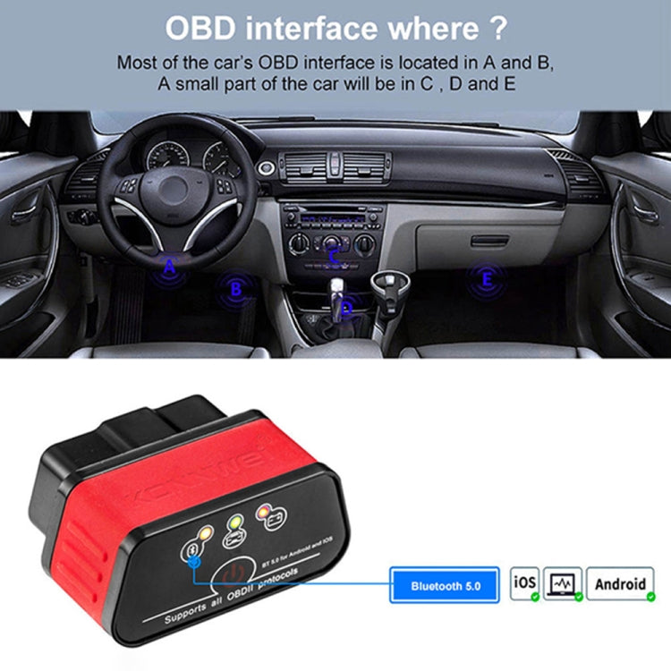 KONNWEI KW903 Bluetooth 5.0 OBD2 Car Fault Diagnostic Scan Tools Support IOS / Android(Black) - free shipping - PMC TechLife - Order now!