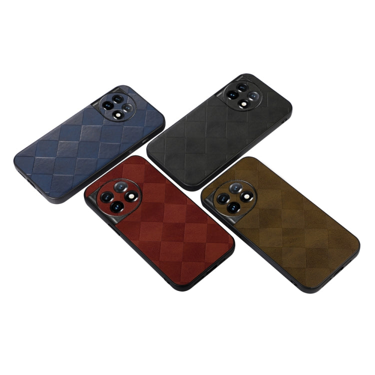 For OnePlus 11R/Ace 2 Weave Plaid PU Phone Case(Blue) - free shipping - PMC TechLife - Order now!