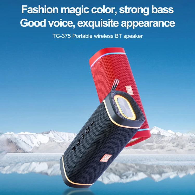 T&G TG375 Outdoor Portable LED Light RGB Wireless Bluetooth Speaker Subwoofer(Black) - Desktop Speaker by T&G | Online Shopping South Africa | PMC TechLife