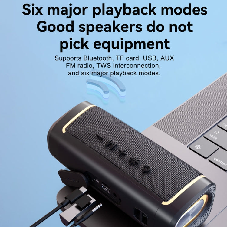 T&G TG375 Outdoor Portable LED Light RGB Wireless Bluetooth Speaker Subwoofer(Dark Green) - Desktop Speaker by T&G | Online Shopping South Africa | PMC TechLife | Buy Now Pay Later Mobicred