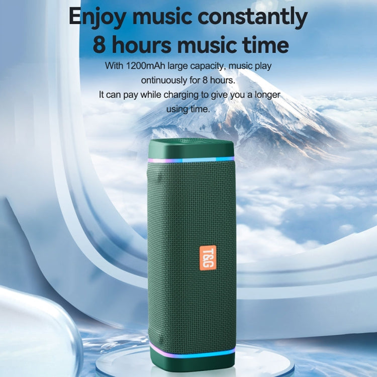 T&G TG375 Outdoor Portable LED Light RGB Wireless Bluetooth Speaker Subwoofer(Blue) - Desktop Speaker by T&G | Online Shopping South Africa | PMC TechLife | Buy Now Pay Later Mobicred