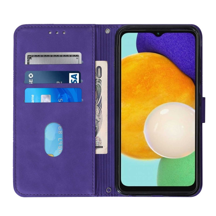 For Samsung Galaxy A34 5G Crossbody 3D Embossed Flip Leather Phone Case(Purple) - free shipping - PMC TechLife - Order now!