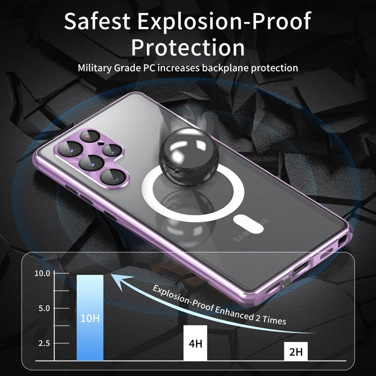 For Samsung Galaxy S24+ 5G HD Full Cover Magsafe Magnetic Metal Tempered Glass Phone Case(Black) - Galaxy S24+ 5G Cases by PMC TechLife | Online Shopping South Africa | PMC TechLife