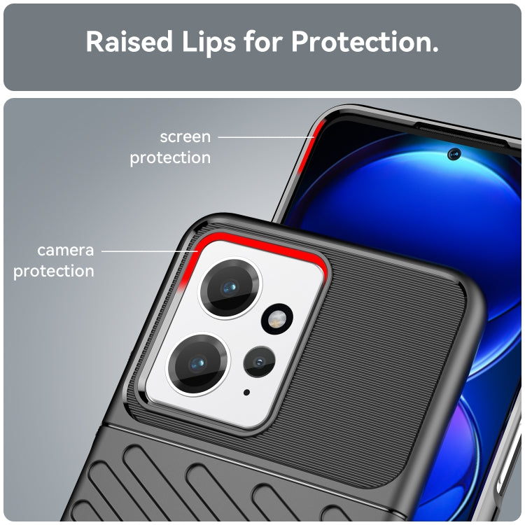 For Xiaomi Redmi Note 12 4G Global Thunderbolt Shockproof TPU Protective Soft Phone Case(Black) - free shipping - PMC TechLife - Order now!