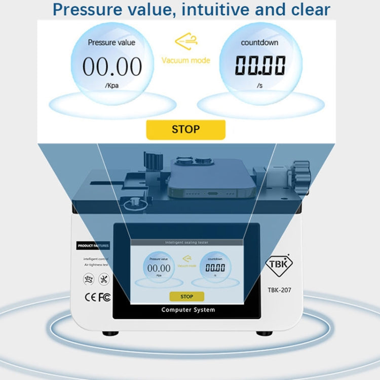 TBK-207 Portable Intelligent Air Tightness Detector Built-in Vacuum Pump(UK Plug) - free shipping - PMC TechLife - Order now!