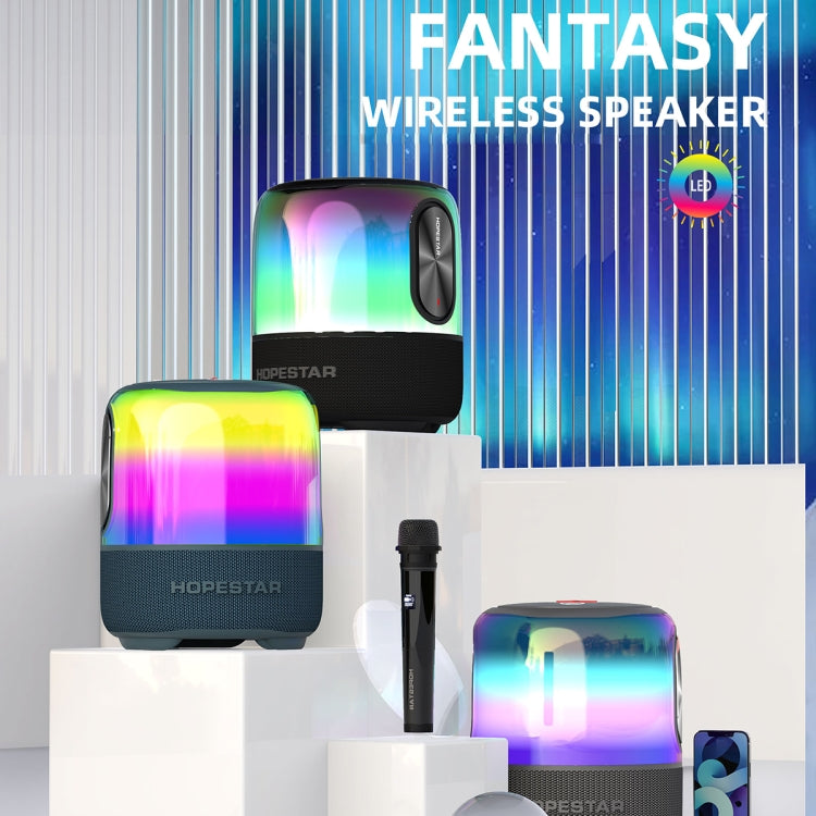 HOPESTAR SC-01 Waterproof LED Light Wireless Bluetooth Speaker(Blue) - free shipping - PMC TechLife - Order now!
