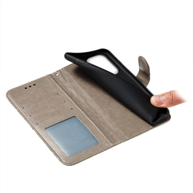 For Samsung Galaxy A24 5G Lace Flower Embossing Flip Leather Phone Case(Grey) - Galaxy Phone Cases by PMC TechLife | Online Shopping South Africa | PMC TechLife | Buy Now Pay Later Mobicred