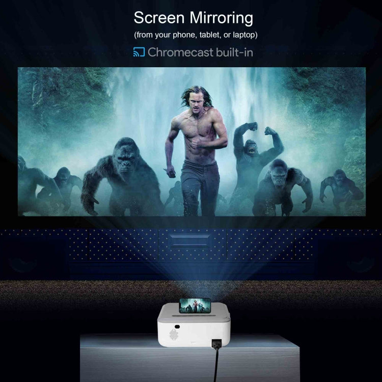 MECOOL KP1 1920x1080P 700ANSI Lumens Portable Mini LCD Smart Projector(UK Plug) - Mini Projector by MECOOL | Online Shopping South Africa | PMC TechLife