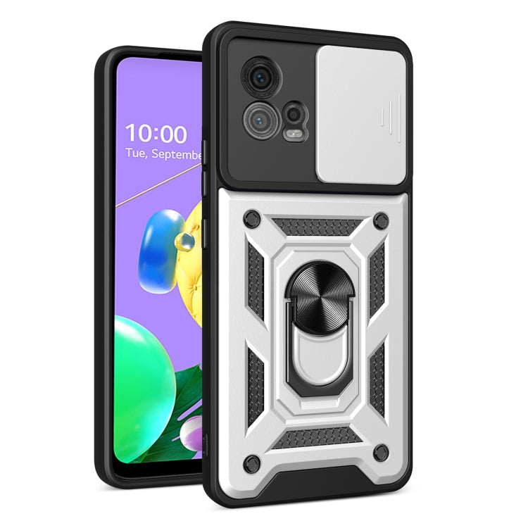 For Motorola Moto G72 Sliding Camera Cover Design TPU+PC Phone Case(Silver) - free shipping - PMC TechLife - Order now!