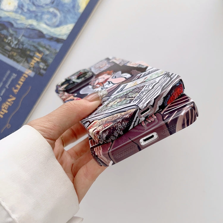 For iPhone 13 Precise Hole Oil Painting Glossy PC Phone Case(Train) - iPhone 13 Cases by PMC TechLife | Online Shopping South Africa | PMC TechLife