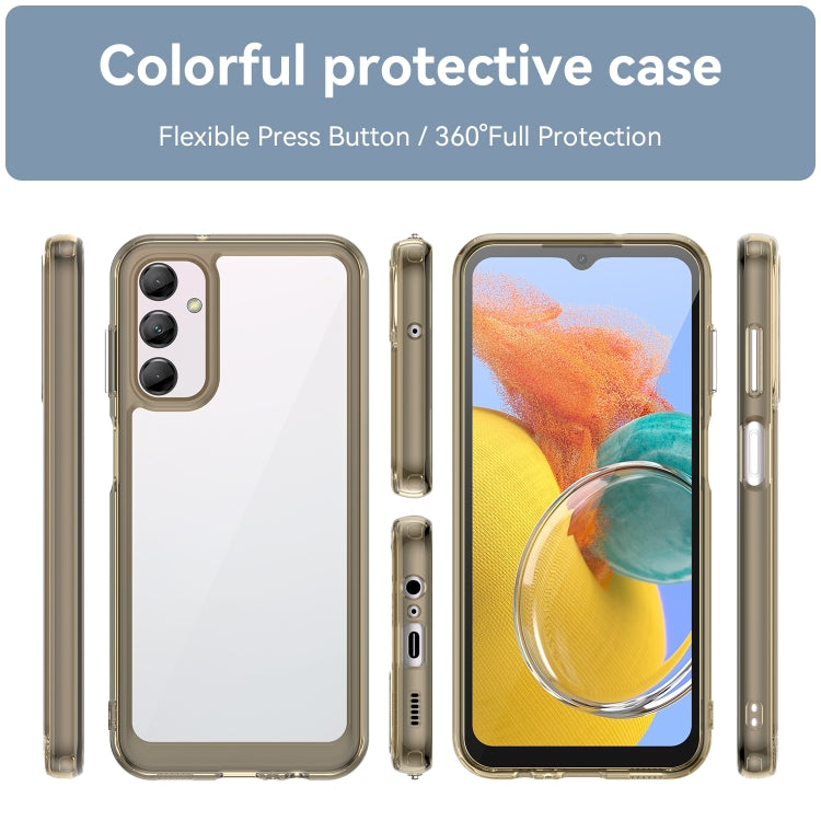 For Samsung Galaxy M14 5G Colorful Series Acrylic + TPU Phone Case(Transparent Grey) - free shipping - PMC TechLife - Order now!