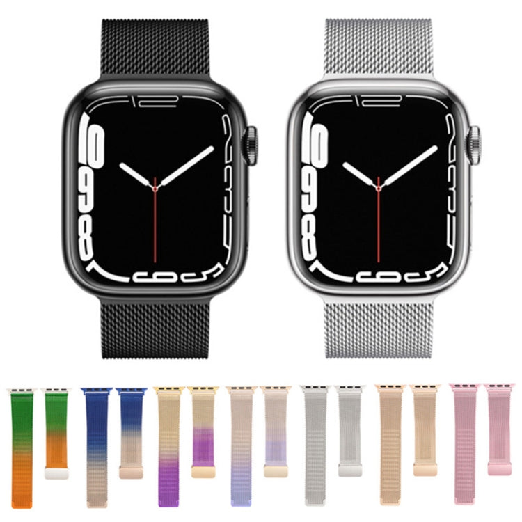 Milan Fold Buckle Metal Watch Band For Apple Watch Ultra 49mm / Series 8&7 45mm / SE 2&6&SE&5&4 44mm / 3&2&1 42mm (Light Purple) - Watch Bands by PMC TechLife | Online Shopping South Africa | PMC TechLife