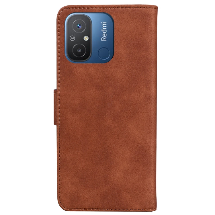 For Xiaomi Redmi 12C / 11A Skin Feel Pure Color Flip Leather Phone Case(Brown) - free shipping - PMC TechLife - Order now!