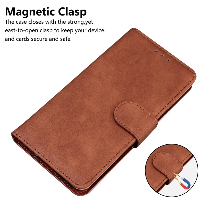 For Xiaomi Redmi 12C / 11A Skin Feel Pure Color Flip Leather Phone Case(Brown) - free shipping - PMC TechLife - Order now!