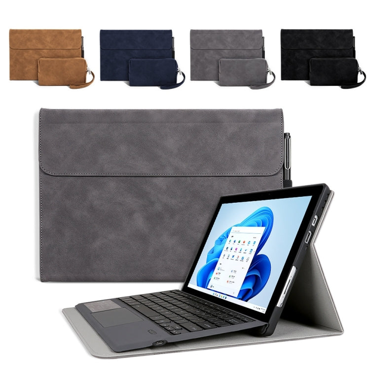 For Microsoft Surface Pro X Sheepskin All-Inclusive Shockproof Protective Case with Power Bag(Black) - Others by PMC TechLife | Online Shopping South Africa | PMC TechLife | Buy Now Pay Later Mobicred