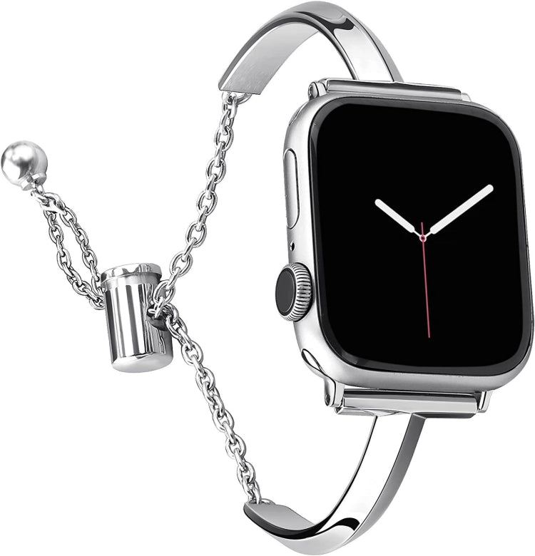 Stainless Steel Bracelet Watch Band For Apple Watch Series 9&8&7 41mm / SE 3&SE 2&6&SE&5&4 40mm / 3&2&1 38mm(Silver) - Watch Bands by PMC TechLife | Online Shopping South Africa | PMC TechLife | Buy Now Pay Later Mobicred