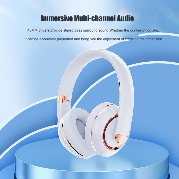 KE22 Folded Noise Reduction Wireless Bluetooth Headphones(White) - Headset & Headphone by PMC TechLife | Online Shopping South Africa | PMC TechLife