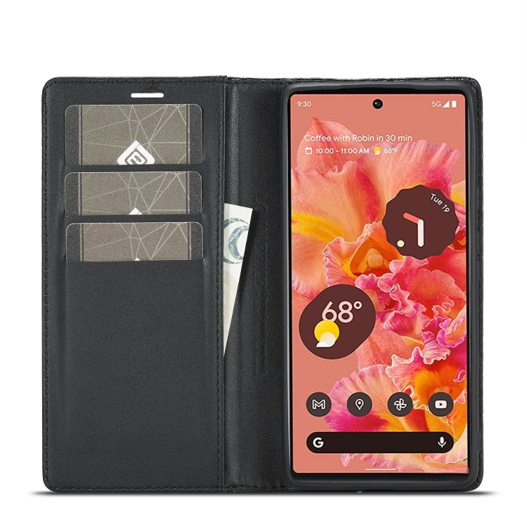 For Google Pixel 7a LC.IMEEKE Carbon Fiber Leather Phone Case(Horizontal Black) - free shipping - PMC TechLife - Order now!