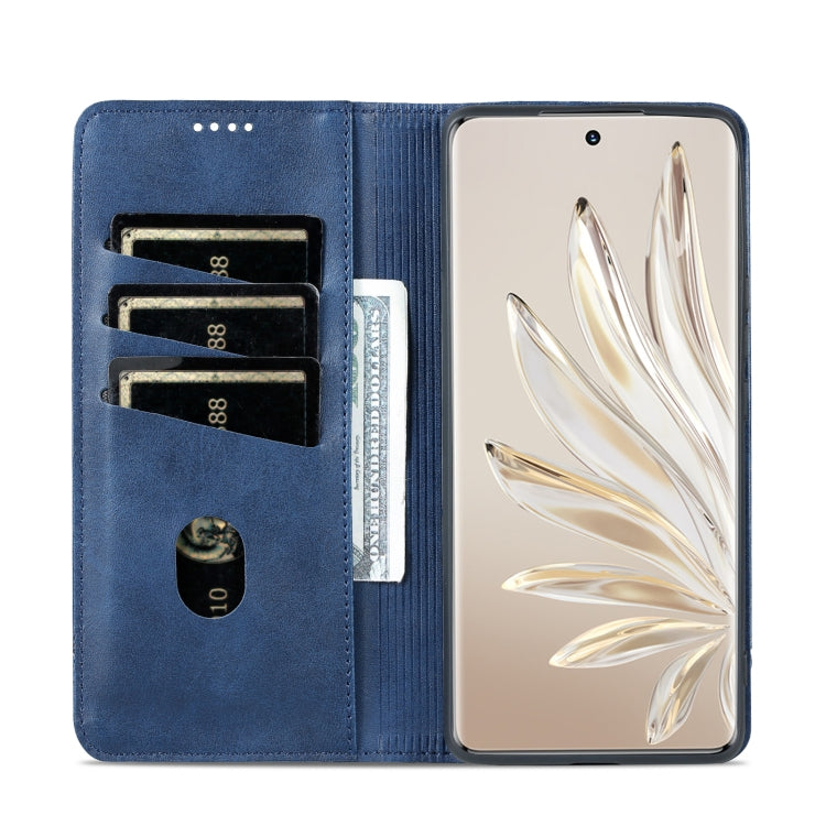 For Honor 90 Pro AZNS Magnetic Calf Texture Flip Leather Phone Case(Dark Blue) - Honor Cases by AZNS | Online Shopping South Africa | PMC TechLife | Buy Now Pay Later Mobicred