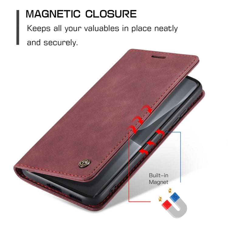 For Xiaomi 13 Lite CaseMe 013 Multifunctional Horizontal Flip Leather Phone Case(Wine Red) - free shipping - PMC TechLife - Order now!